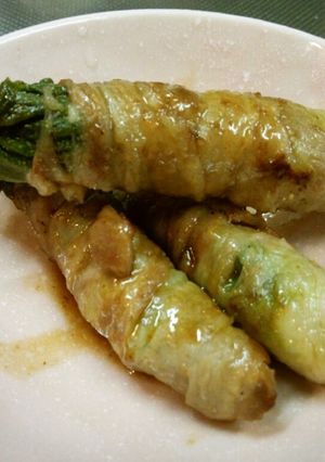 照り焼きたれで　タラの芽の肉巻き-レシピのメイン写真