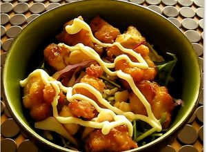 唐揚げリメイク！簡単！麺つゆで＋唐揚げ丼-レシピのメイン写真