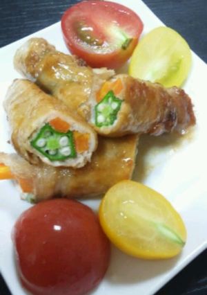 豚肉の星まき♪-レシピのメイン写真