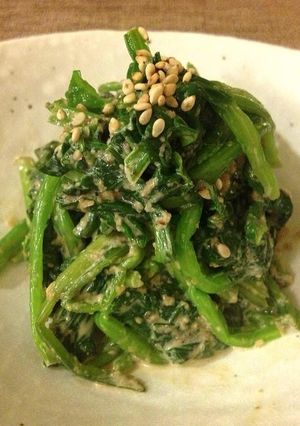 手作りドレッシングでほうれん草の胡麻和え-レシピのメイン写真