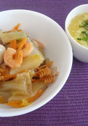 簡単バリ麺の野菜あんかけ-レシピのメイン写真