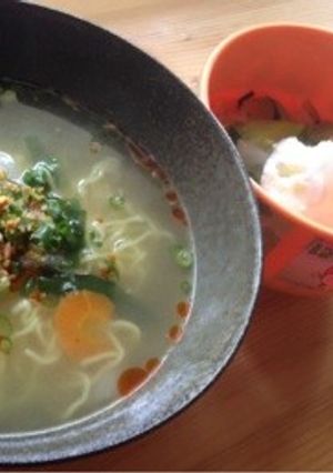 野菜たっぷり塩ラーメン☆子供と2人ご飯☆-レシピのメイン写真
