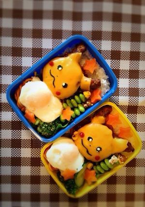 1年生男子 学童弁 ロコモコ風ピカチュウ-レシピのメイン写真