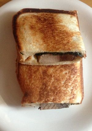 鰹タタキと海苔のホットサンド-レシピのメイン写真