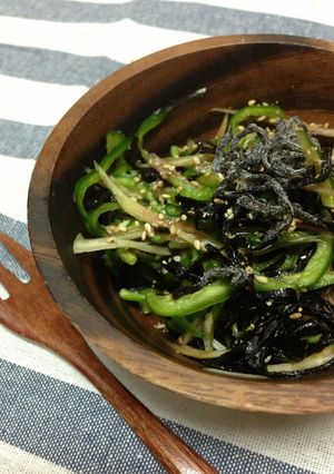 ご飯がすすむピーマン&ミョウガ塩昆布和え-レシピのメイン写真