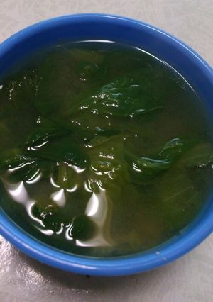 サラダ菜の味噌汁-レシピのメイン写真