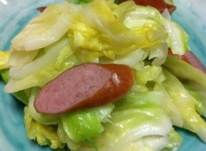 新キャベツとウインナーのさっぱり炒め-レシピのメイン写真