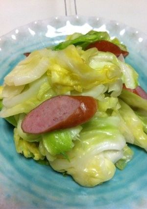 新キャベツとウインナーのさっぱり炒め-レシピのメイン写真
