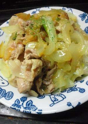 ボリュームたっぷり豚野菜丼-レシピのメイン写真