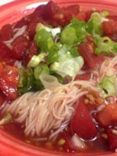 トマトの冷製パスタ風そうめん-レシピのメイン写真