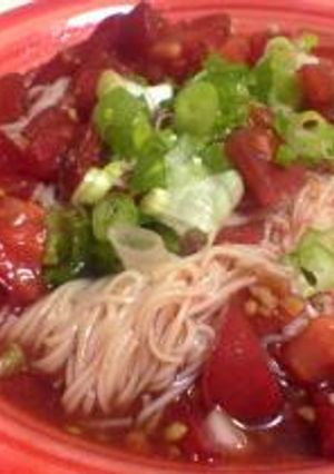 トマトの冷製パスタ風そうめん-レシピのメイン写真