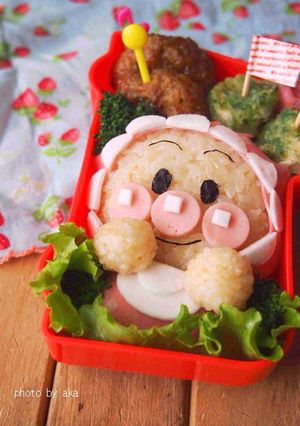 キャラ弁‐赤ちゃんアンパンマン-レシピのメイン写真