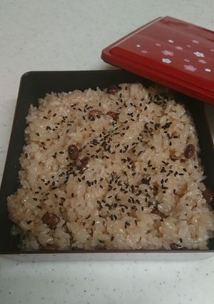 活力なべのお赤飯　おこげもおいし～♪-レシピのメイン写真