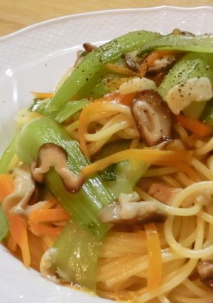 *青梗菜の中華風パスタ*-レシピのメイン写真