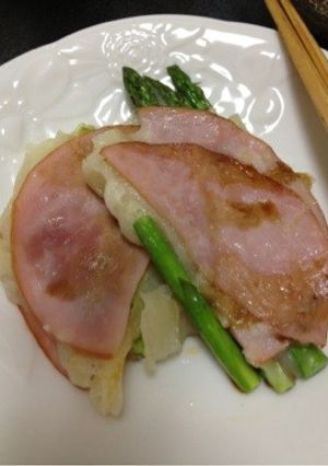 アスパラハムのもっちりチヂミ風-レシピのメイン写真