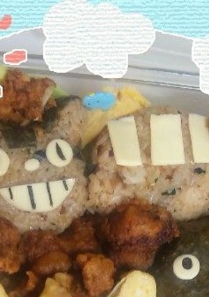 トトロ＆ねこバスキャラ弁当-レシピのメイン写真