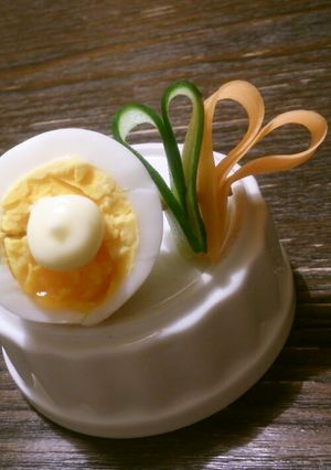 キャラ弁に 簡単ハートの生野菜 ピック-レシピのメイン写真