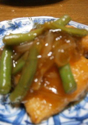 鱸のオリーブ焼きあんかけ-レシピのメイン写真