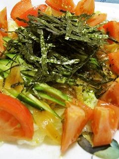 ポン酢漬け玉ねぎサラダ☆海苔必須-レシピのメイン写真