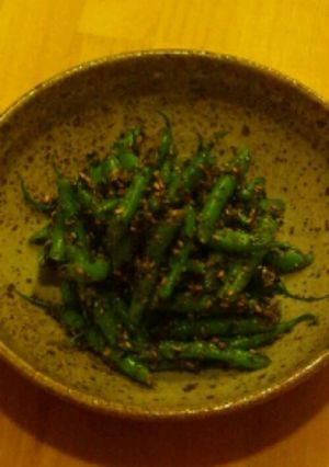 ごまの香りがグー☆いんげんのごま和え-レシピのメイン写真