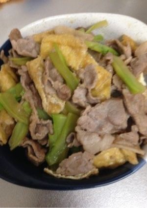 油揚げと豚肉の炒めもの-レシピのメイン写真