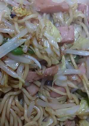 スパム焼きそば-レシピのメイン写真
