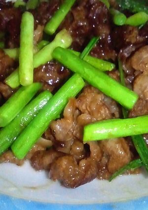 牛肉とニンニクの芽オイスターソース炒め-レシピのメイン写真