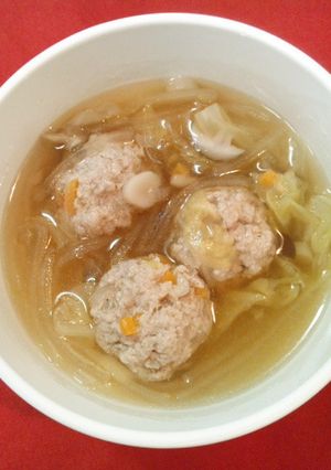 離乳食*ﾐｰﾄﾎﾞｰﾙ 和風ｽｰﾌﾟ編*-レシピのメイン写真