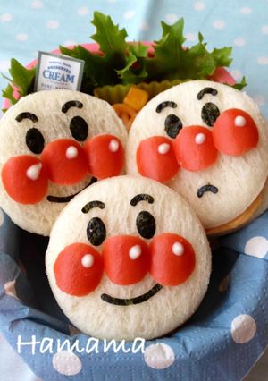 アンパンマンのサンドイッチ♪キャラ弁-レシピのメイン写真