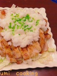 カリカリ鶏肉の おろしのっけ♪-レシピのメイン写真