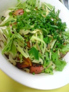 夏野菜で♡冷製•森うどん-レシピのメイン写真