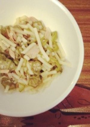 離乳食09ヶ月 オクラとツナのスパゲティ-レシピのメイン写真