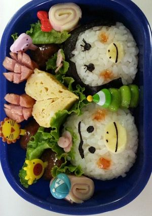 キャラ弁花がっぱ&ももがっぱちゃん☆-レシピのメイン写真