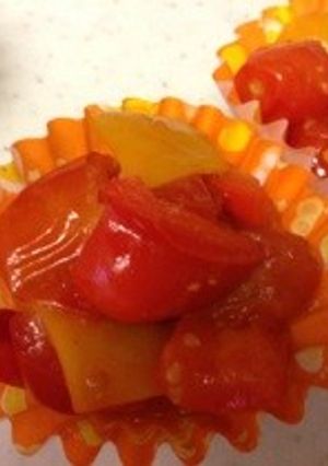 ☆お弁当の一品☆カラーピーマンのトマト煮-レシピのメイン写真