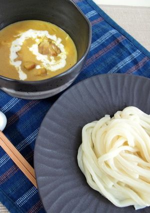 冷たいクリーミーカレーつけうどん-レシピのメイン写真