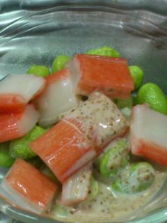 お弁当に!豆とカニカマの和え物-レシピのメイン写真