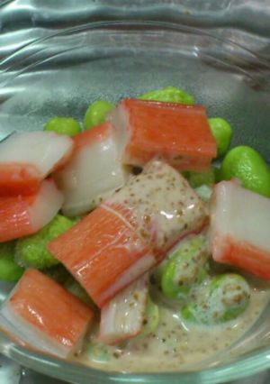 お弁当に！豆とカニカマの和え物-レシピのメイン写真