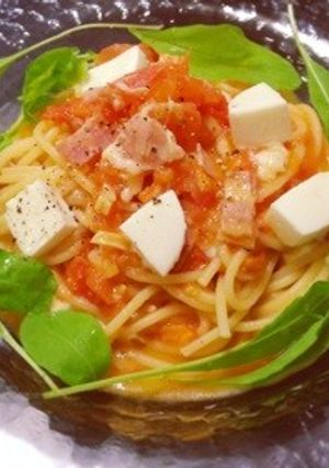 トマトとモッツァレラチーズのパスタ-レシピのメイン写真