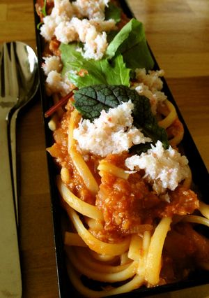 カニとトマトソースのパスタ-レシピのメイン写真