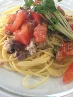 トマトと鯖缶の冷製パスタ☆-レシピのメイン写真