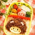 簡単♪そぼろdeアフロガールのお弁当