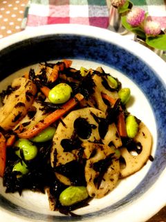 れんこん入りひじき煮-レシピのメイン写真