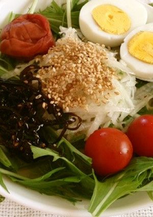 大根と水菜サラダらーめん-レシピのメイン写真