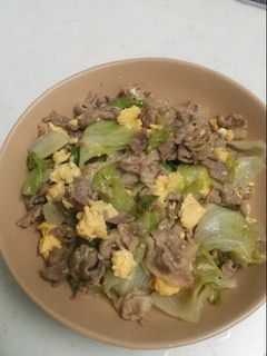 簡単!!レタスと豚肉の炒め物-レシピのメイン写真