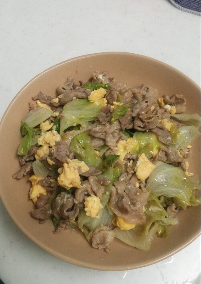 簡単!!レタスと豚肉の炒め物-レシピのメイン写真