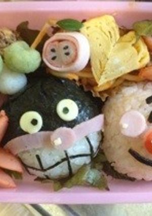 キャラ弁アンパンマンとバイキンマン-レシピのメイン写真