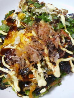 小松菜とクリームチーズのお好み焼き-レシピのメイン写真