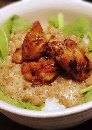 照り焼き納豆ルッコラ丼-レシピのメイン写真
