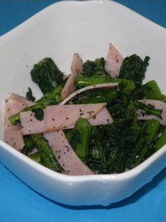 簡単!春菊とハムのゴマ和え-レシピのメイン写真