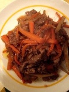 ゴボウと牛肉の炒め煮♡-レシピのメイン写真